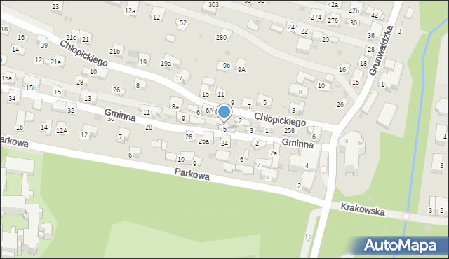 Krzeszowice, Gminna, 5, mapa Krzeszowice