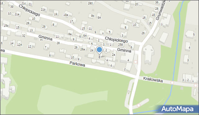 Krzeszowice, Gminna, 6, mapa Krzeszowice