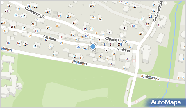 Krzeszowice, Gminna, 8, mapa Krzeszowice