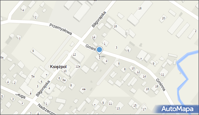 Księżpol, Gminna, 2, mapa Księżpol