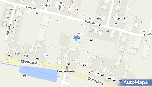 Lesznowola, Gminna, 31f, mapa Lesznowola