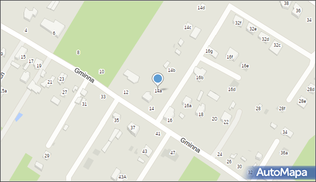 Łódź, Gminna, 14a, mapa Łodzi