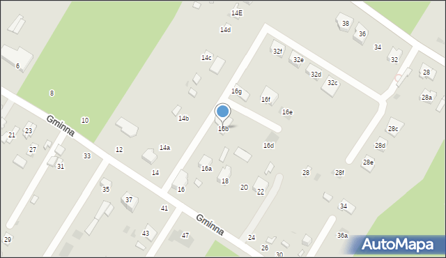 Łódź, Gminna, 16b, mapa Łodzi