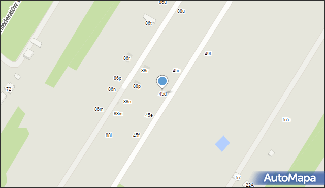 Łódź, Gminna, 45d, mapa Łodzi