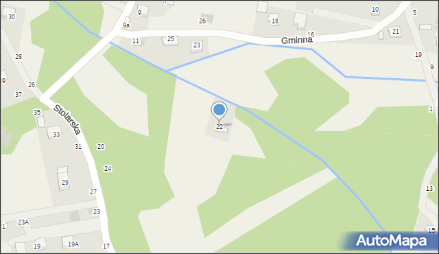 Mokrzyska, Gminna, 22, mapa Mokrzyska