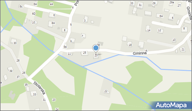 Mokrzyska, Gminna, 23, mapa Mokrzyska