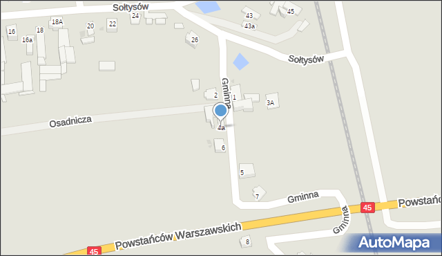 Opole, Gminna, 4a, mapa Opola