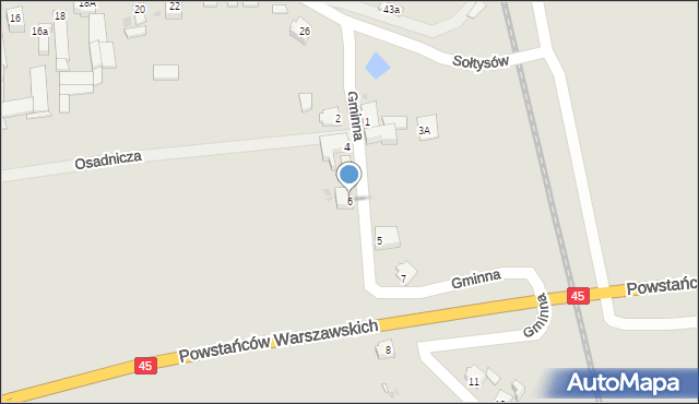Opole, Gminna, 6, mapa Opola