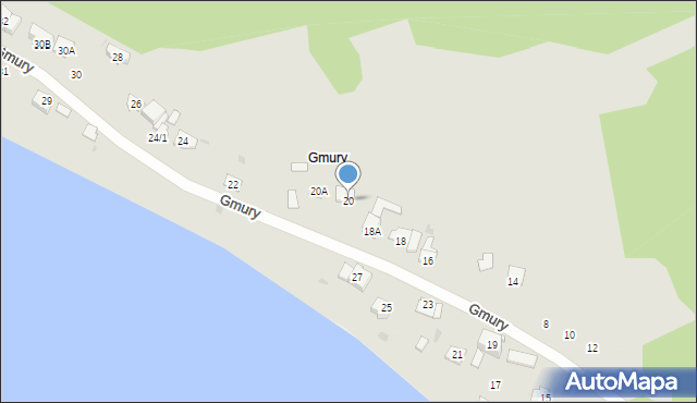 Płock, Gmury, 20, mapa Płock