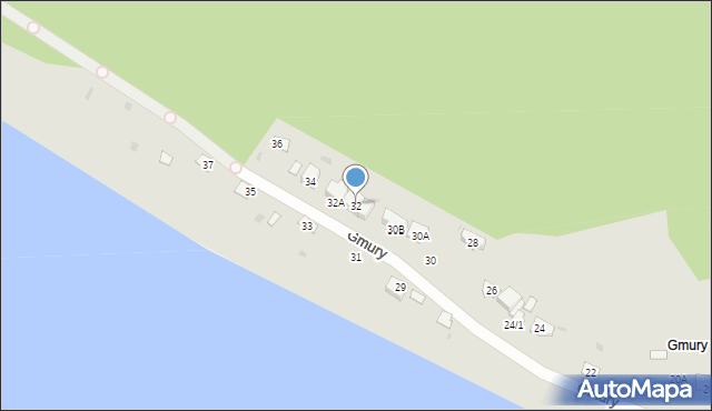 Płock, Gmury, 32, mapa Płock