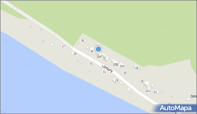 Płock, Gmury, 32A, mapa Płock