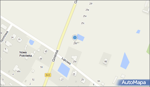 Pokrówka, Gminna, 25b, mapa Pokrówka