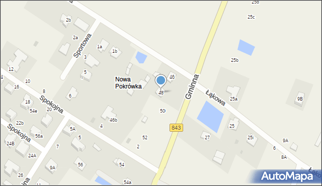 Pokrówka, Gminna, 48, mapa Pokrówka