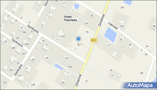 Pokrówka, Gminna, 52, mapa Pokrówka