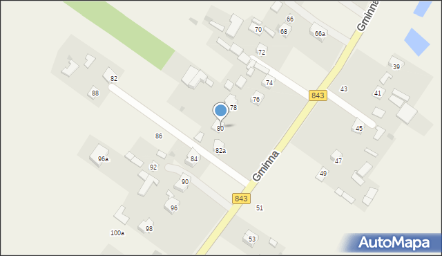 Pokrówka, Gminna, 80, mapa Pokrówka