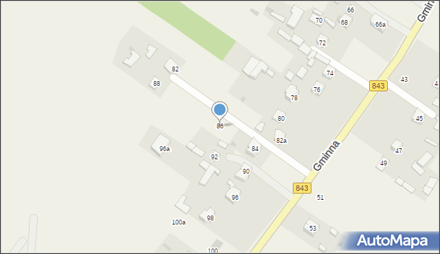 Pokrówka, Gminna, 86, mapa Pokrówka
