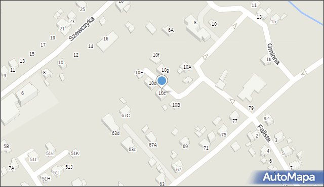 Rybnik, Gminna, 10c, mapa Rybnika