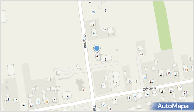 Starcza, Gminna, 4, mapa Starcza