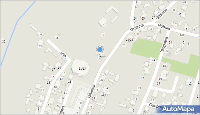 Tomaszów Mazowiecki, Gminna, 15, mapa Tomaszów Mazowiecki