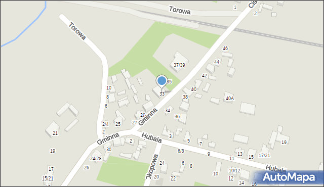 Tomaszów Mazowiecki, Gminna, 33, mapa Tomaszów Mazowiecki
