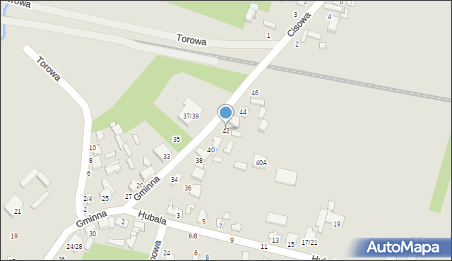 Tomaszów Mazowiecki, Gminna, 42, mapa Tomaszów Mazowiecki
