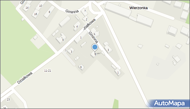 Wierzonka, Gminna, 6, mapa Wierzonka