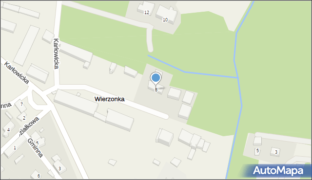 Wierzonka, Gminna, 8, mapa Wierzonka