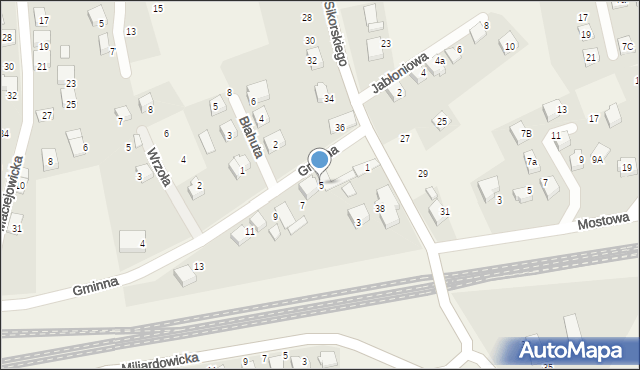 Zabrzeg, Gminna, 5, mapa Zabrzeg