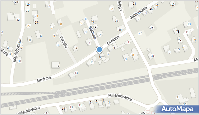 Zabrzeg, Gminna, 9, mapa Zabrzeg