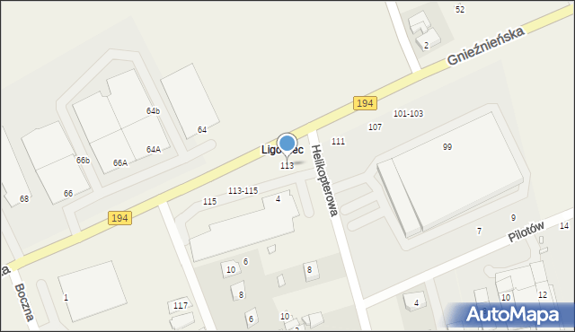 Bogucin, Gnieźnieńska, 113, mapa Bogucin