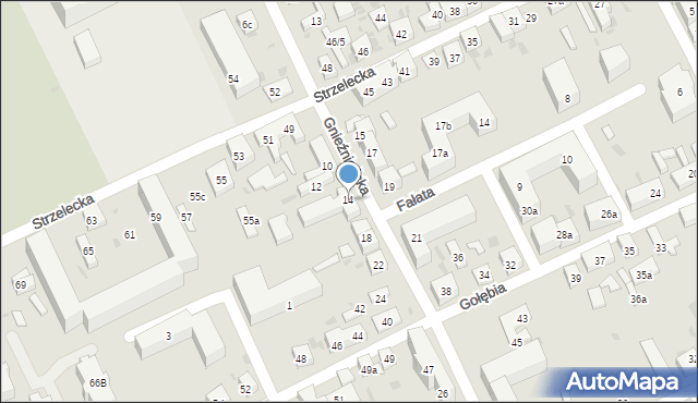 Bydgoszcz, Gnieźnieńska, 14, mapa Bydgoszczy