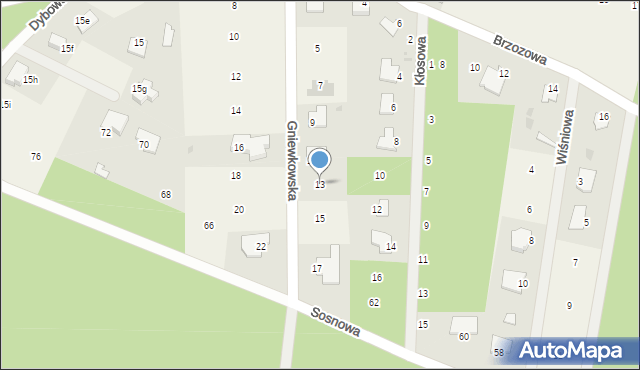 Cierpice, Gniewkowska, 13, mapa Cierpice