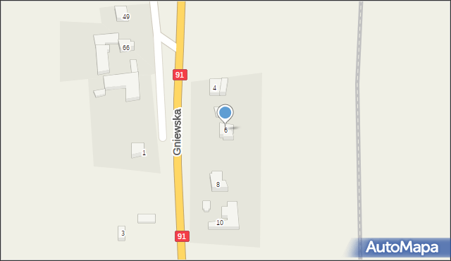 Czarlin, Gniewska, 6, mapa Czarlin