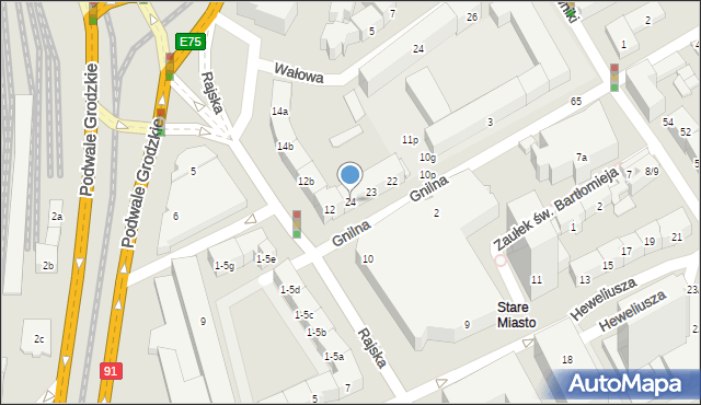 Gdańsk, Gnilna, 24, mapa Gdańska