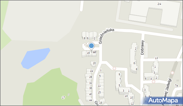 Głogów, Gnieźnieńska, 14, mapa Głogów