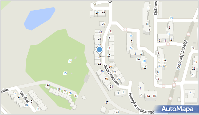 Głogów, Gnieźnieńska, 40, mapa Głogów