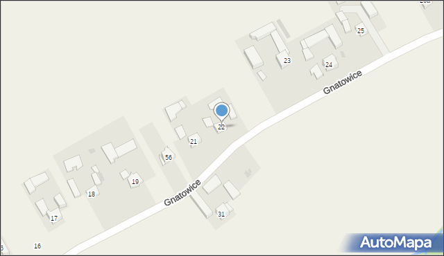 Gnatowice, Gnatowice, 22, mapa Gnatowice