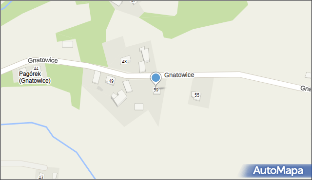 Gnatowice, Gnatowice, 59, mapa Gnatowice