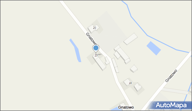 Gnatowo, Gnatowo, 13, mapa Gnatowo