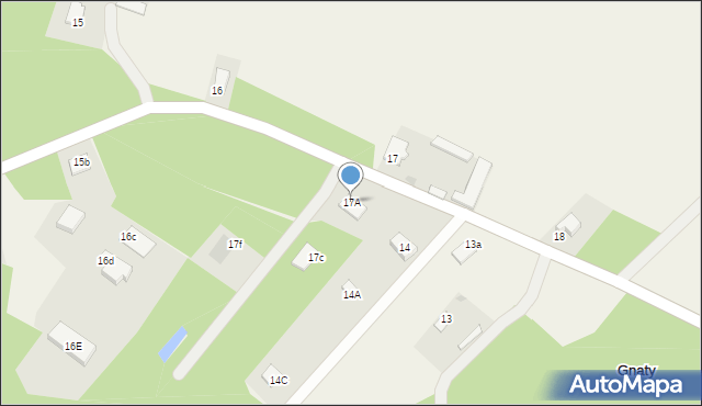 Gnaty, Gnaty, 17A, mapa Gnaty