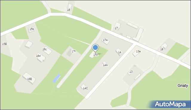 Gnaty, Gnaty, 17c, mapa Gnaty