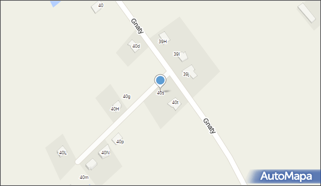 Gnaty, Gnaty, 40s, mapa Gnaty