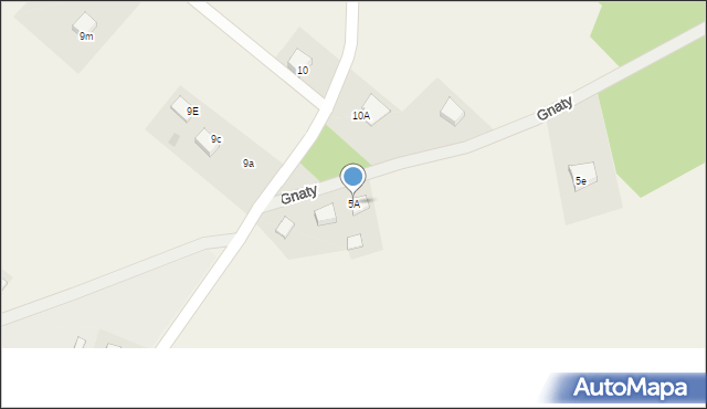 Gnaty, Gnaty, 5A, mapa Gnaty