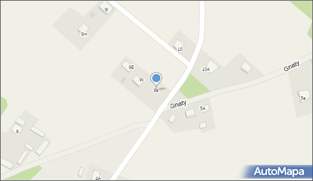 Gnaty, Gnaty, 9a, mapa Gnaty