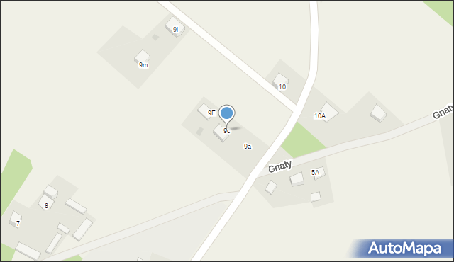 Gnaty, Gnaty, 9c, mapa Gnaty