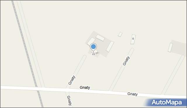 Gnaty, Gnaty, 11, mapa Gnaty