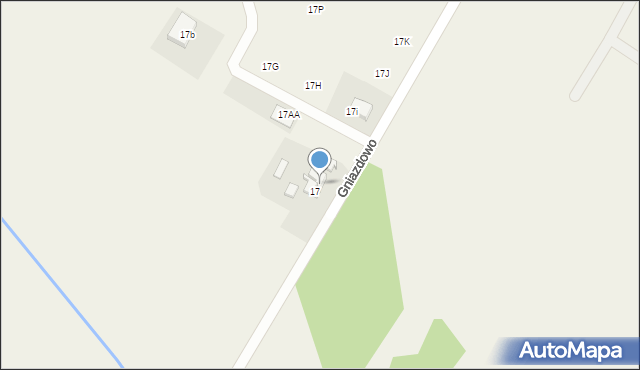 Gniazdowo, Gniazdowo, 17a, mapa Gniazdowo