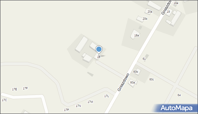 Gniazdowo, Gniazdowo, 18, mapa Gniazdowo