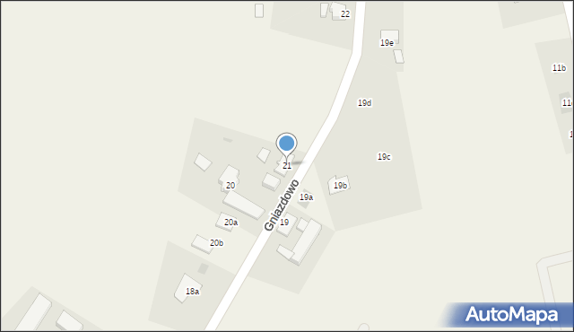 Gniazdowo, Gniazdowo, 21, mapa Gniazdowo