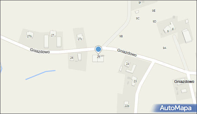 Gniazdowo, Gniazdowo, 25, mapa Gniazdowo
